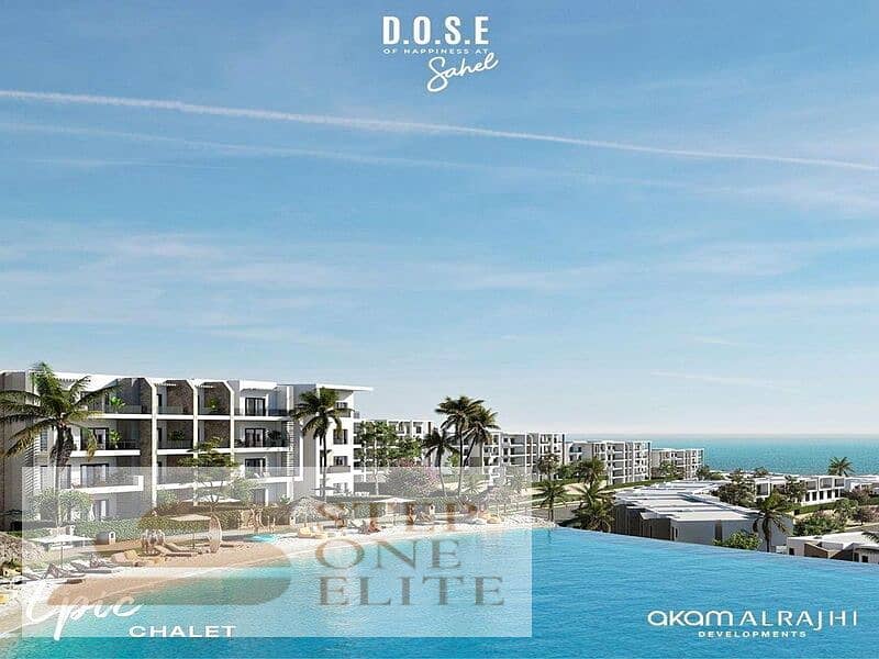 Own a chalet with hotel services and a direct sea view in the most beautiful villages on the North Coast (D. O. S. E Akam Al Rajhi) 6