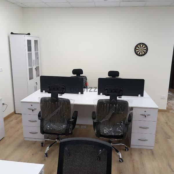 خليه عمل  ورك استيشن خشب mdf اسبانيdesk / station desk/ work station 7