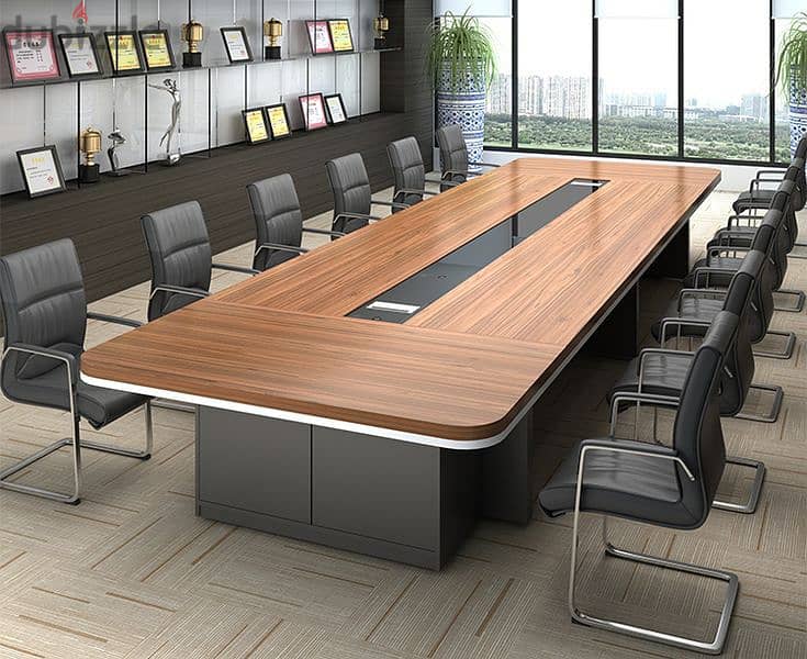 ترابيزة اجتماعات خشب بتصميم عصري انيق ومميز  meeting table 2