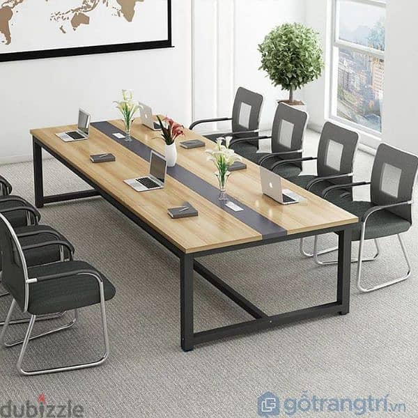 ترابيزة اجتماعات خشب بتصميم عصري انيق ومميز  meeting table 3