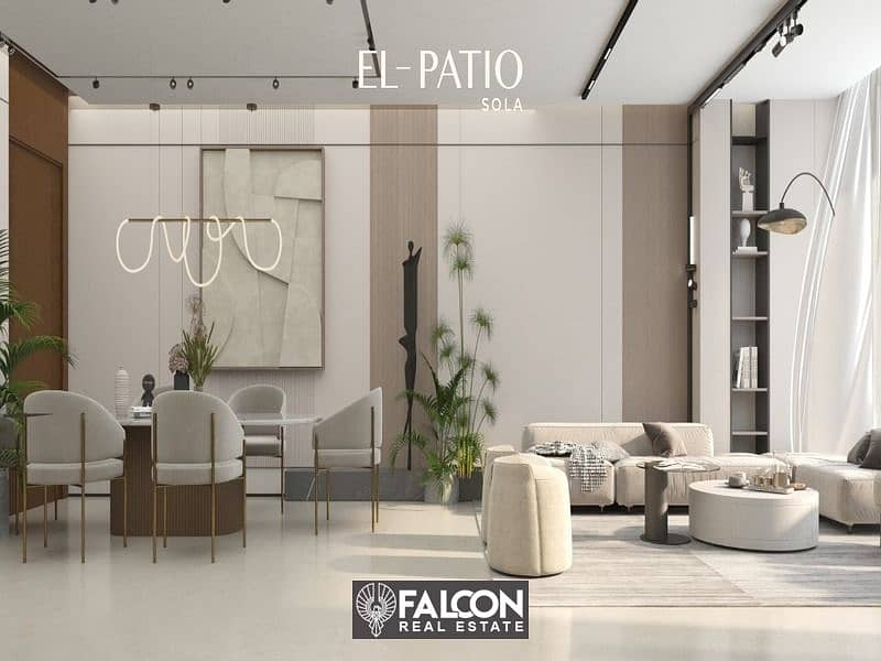 Without a down payment and at the first offer price in the new La Vista project Patio Sola, I own an apartment of 150 meters on Suez Direct Road. . . . . . 3