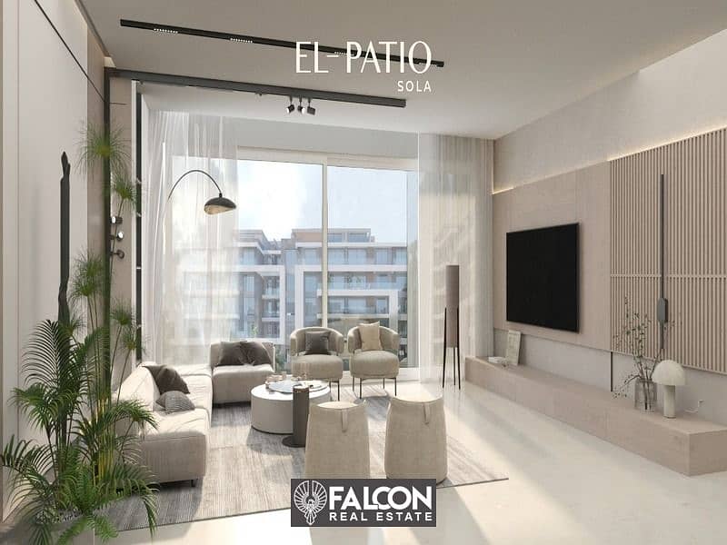 Without a down payment and at the first offer price in the new La Vista project Patio Sola, I own an apartment of 150 meters on Suez Direct Road. . . . . . 3