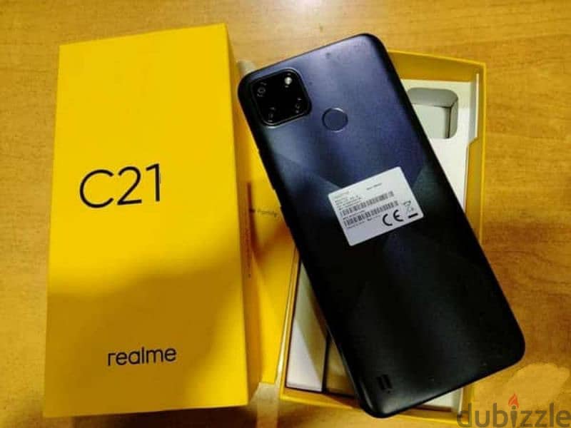 بالكرتونه والشاحن الاصلي حالة الزيرو Oppo Realme C21Y بجميع مشتملاته 1