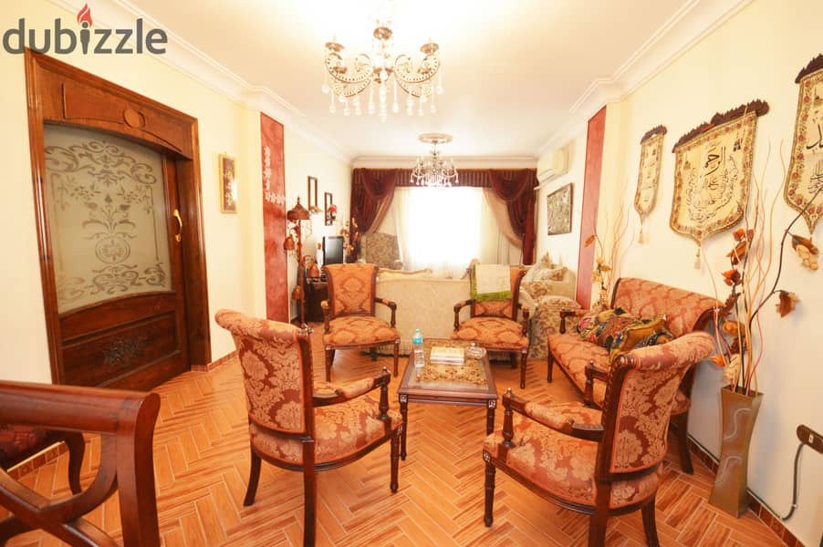 Furnished apartment for rent - Tharwat on the tram - area 125 full meters 2