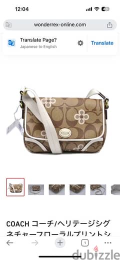 Coach Beige + White Clover Bag