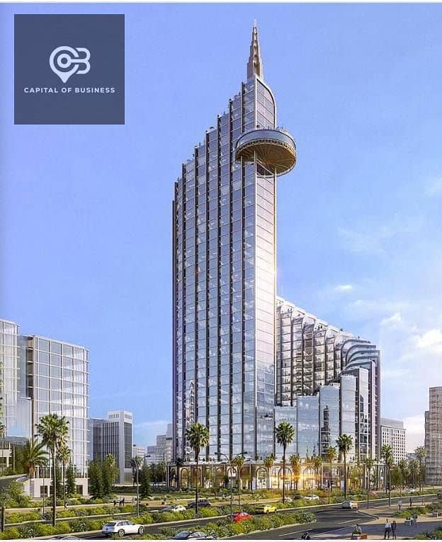 مكتبك دلوقتي بمقدم 10% فقط بتشطيب ممتاز  ب East Tower فيو مباشر علي البرج الايقوني بالعاصمه الاداريه الجديده 1