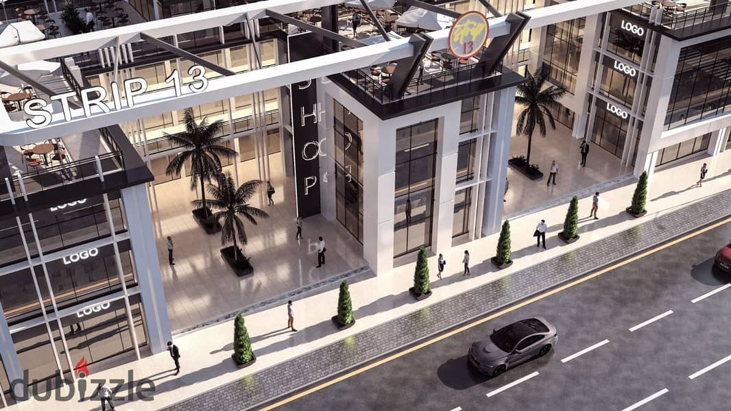 Shop for sale, second floor, facade, area 45 m, in October Gardens, on the service road, down payment 391,472 thousand, the rest over 5 years, without 6