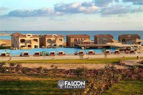 شاليه Seaview بمقدم 475 الف ( تشطيب كامل ) بنوراما فيو عاللاجون بتسهيلات في السداد ف تلال العين السخنة/Chalet For Sale Telal Sokhna 5