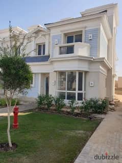 Townhouse villa ready for viewing and immediate delivery in Mountain View October on Boulevard Road, minutes from Dahshur Link and Mall of Arabia