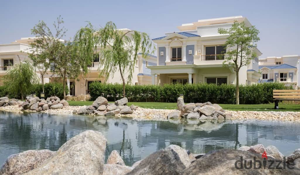 Townhouse villa ready for viewing and immediate delivery in Mountain View October on Boulevard Road, minutes from Dahshur Link and Mall of Arabia 5