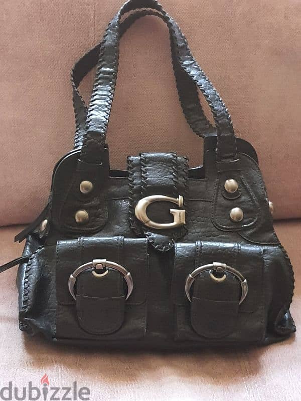 Original true leather Guess large bag as new 1