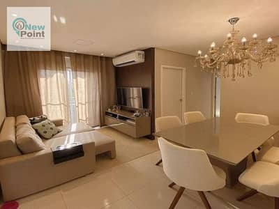 For sale, a 3-bedroom apartment, fully finished with AC's and a kitchen, in the R7 area in the Administrative Capital, with a French-style de