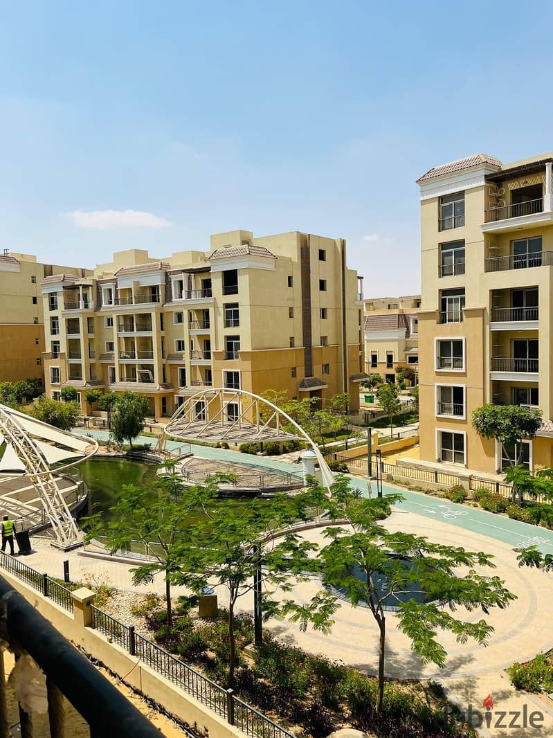 3-bedroom apartment, 156 m, for sale, repeated floor, direct view of villas and garden, in Sarai Compound next to Madinaty, with a 42% discount 4