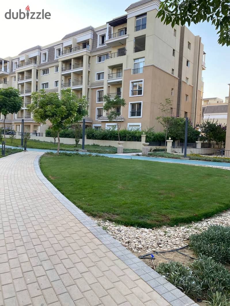 3-bedroom apartment, 156 m, for sale, repeated floor, direct view of villas and garden, in Sarai Compound next to Madinaty, with a 42% discount 6