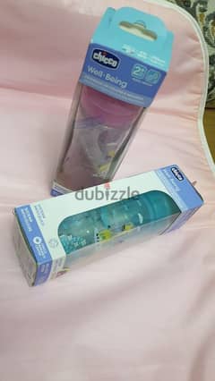 Chicco  baby 2 bottle عدد ٢ ببرونه شيكو جديده 0