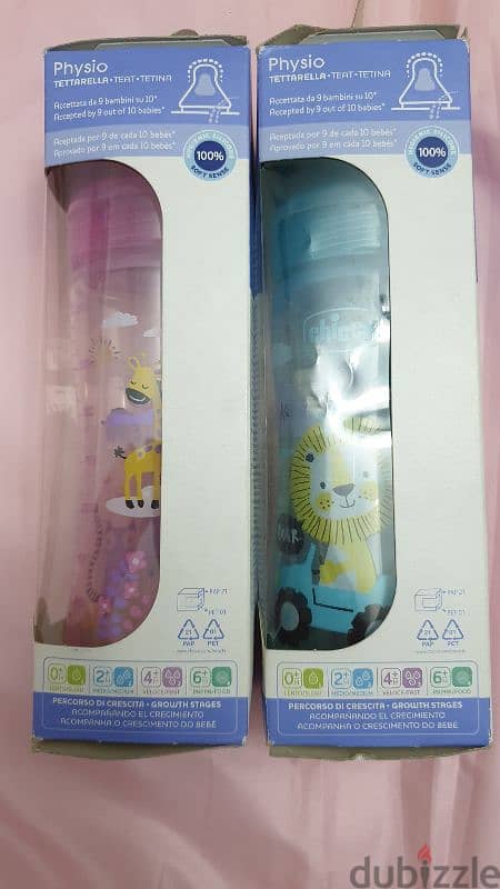 Chicco  baby 2 bottle عدد ٢ ببرونه شيكو جديده 1