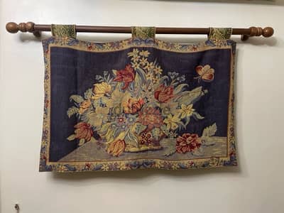 floral vintage goblin wall hanging