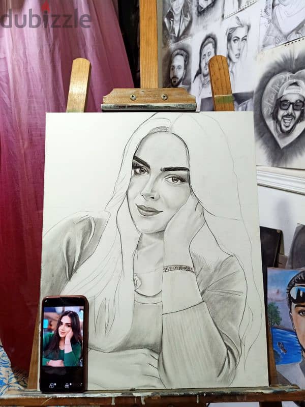 رسم بورتريه وحوائط 2