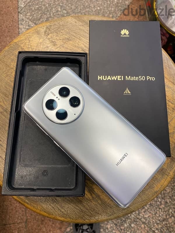 Huawei Mate 50 Pro dual sim 256G Silver Black جديد 0