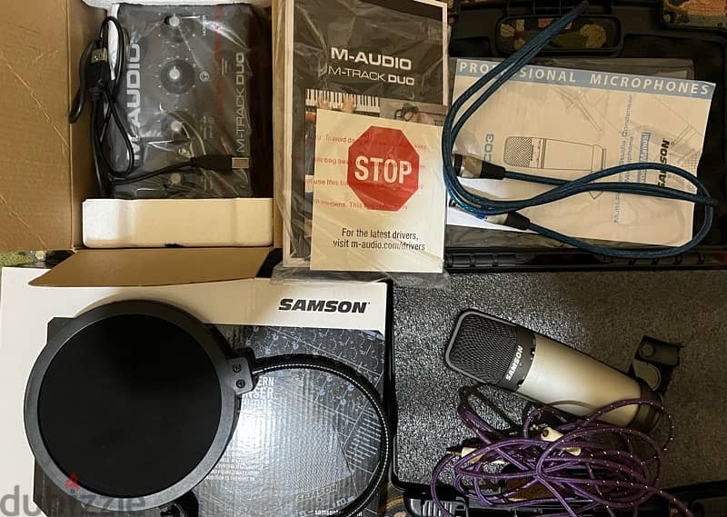 Microphone Samson C03 + M- Audio M- Track DUO 1