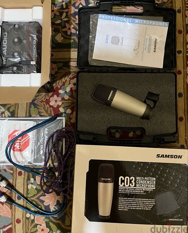 Microphone Samson C03 + M- Audio M- Track DUO 3