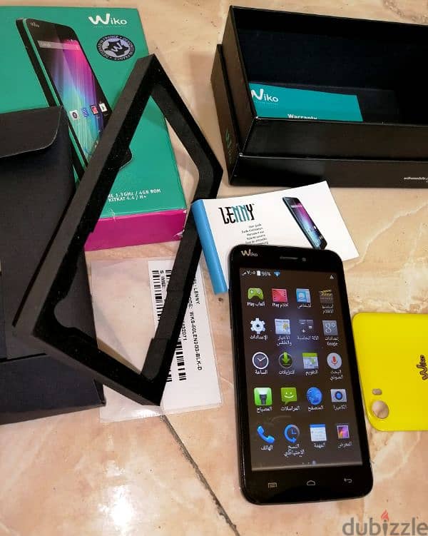 موبايل تاتش  أندرويد  Wiko Lenny وارد الخارج بالعلبة وجميع مشتملاته 0