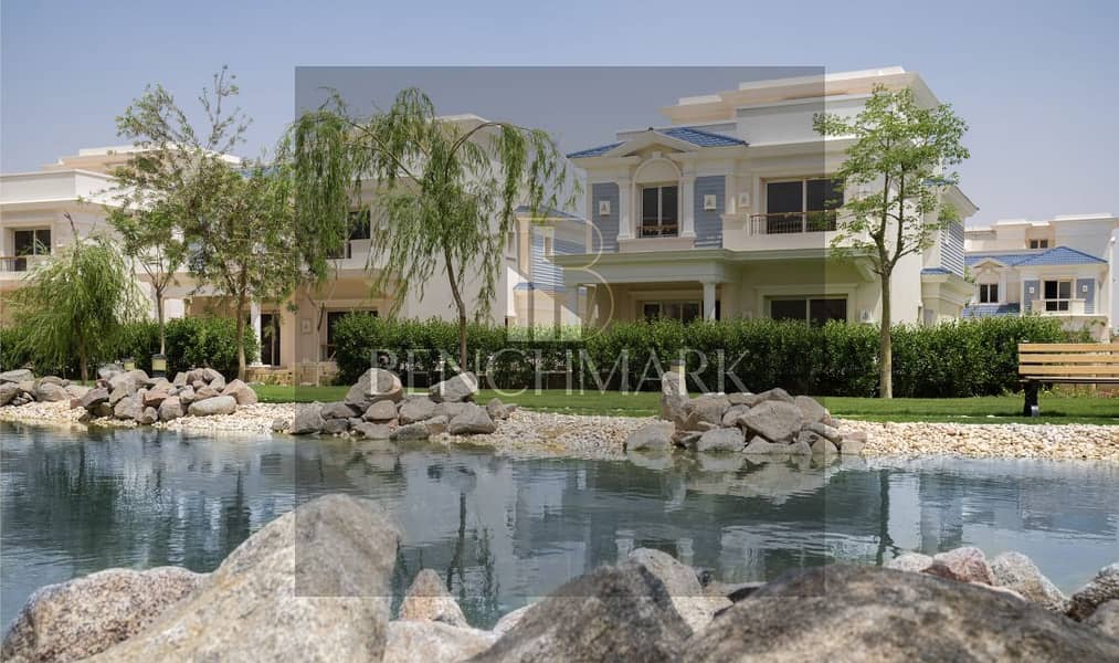 Villa for sale 4Bdr in Mountain View 4 October Compound delivery soon in installment Lake View next to Mall of Arabia and the entrance to Sheikh Zayed 12