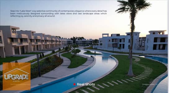 Corner Townhouse Villa, 265 sqm, Immediate Delivery, Direct on Beverly Hills, Lake West Compound 1, on Waslet  Dahshour