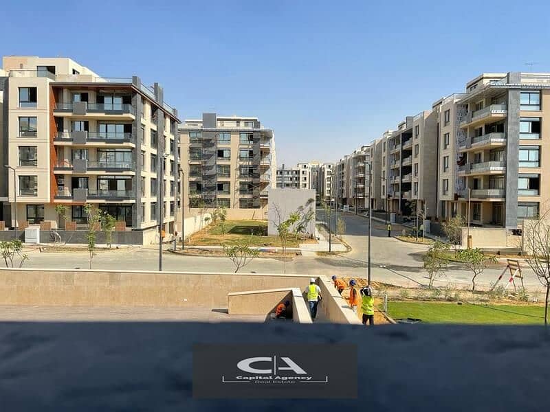 Ready to move own your apartment with a  roof, 4/3 finishing, in Azad Compound in the heart of Fifth Settlement A distinctive view of the lagoon 2