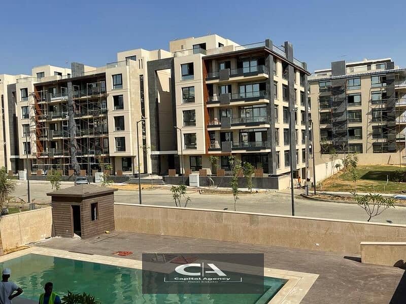 Ready to move own your apartment with a  roof, 4/3 finishing, in Azad Compound in the heart of Fifth Settlement A distinctive view of the lagoon 18