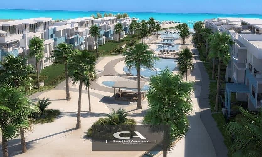 With only 5% down payment, a 3-room chalet with super luxury finishing in D Bay Al Sahel, on high terraces | Special cash discount 7