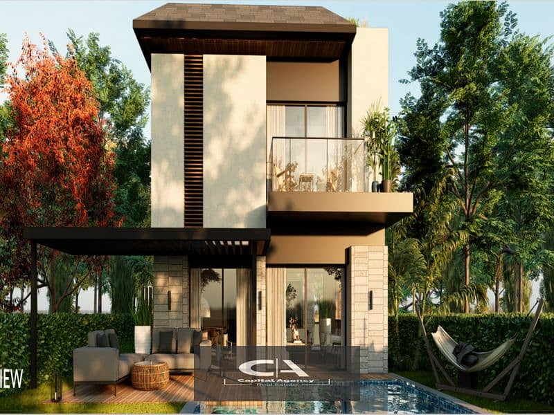 Sky Villa *Resale* with a private roof area with a view directly onto the lagoon in Telal East 9