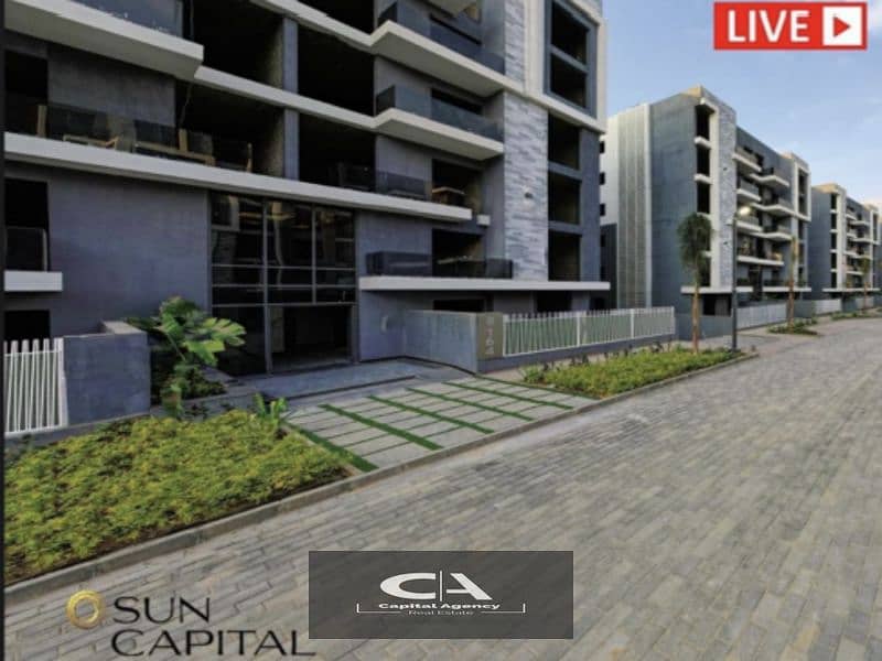 Ground floor apartment with garden, immediate receipt, in the heart of October, with 10% down payment and equal installments Sun Capital 14