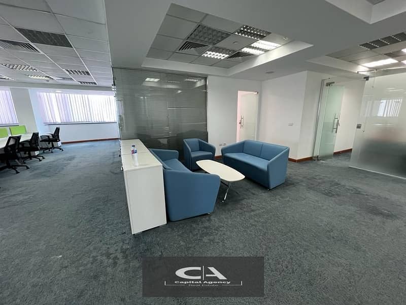 Administrative office for rent 129 m snapshot in the first sector directly on the southern Teseen Street finished and adaptations in the Fifth Settlem 1