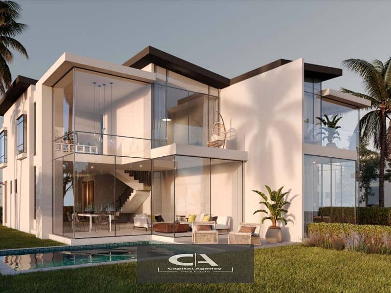 With a 5% down payment, own a fully finished chalet with garden, with a 31% cash discount and two years’ receipt in Ras El Hekma, North Coast - Cali C 5