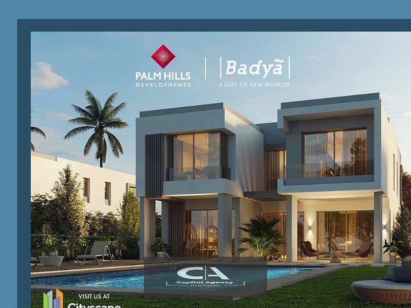 Own a 28-meter penthouse in 6th of October with a 34% discount on cash and a 5% down payment delivery in 2024_Palm Hills_Badya 6