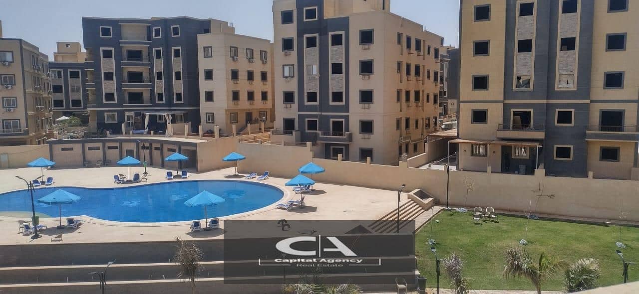 Apartment for sale, immediate delivery, with a 32% cash discount, in the heart of the compound, with a landscape view, or a 10% down payment in Sephor 1