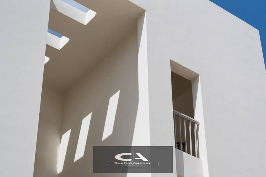 For the first time in Ras Al Hekma own a chalet with a 43-m. garden without a down payment, for the longest payment period, in Sea View fully finished 6