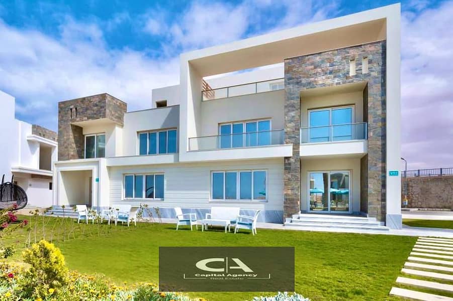 لاول مره في راس الحكمه امتلك شاليه بدون مقدم علي اطول فتره سداد  في سي فيو متشطب بالكامل | Sea View 1