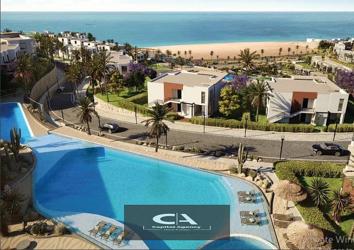 Own a twin house fully finished directly on the sea with a 33% discount on cash in Ain Sokhna & a 10% down payment in Majada El Galala _ Majada _ Iwan 0