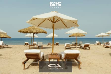 With a 10% down payment, own a chalet directly on the sea with a 30% discount on cash, fully finished in Boho Ain Sokhna and equal installments_Boho