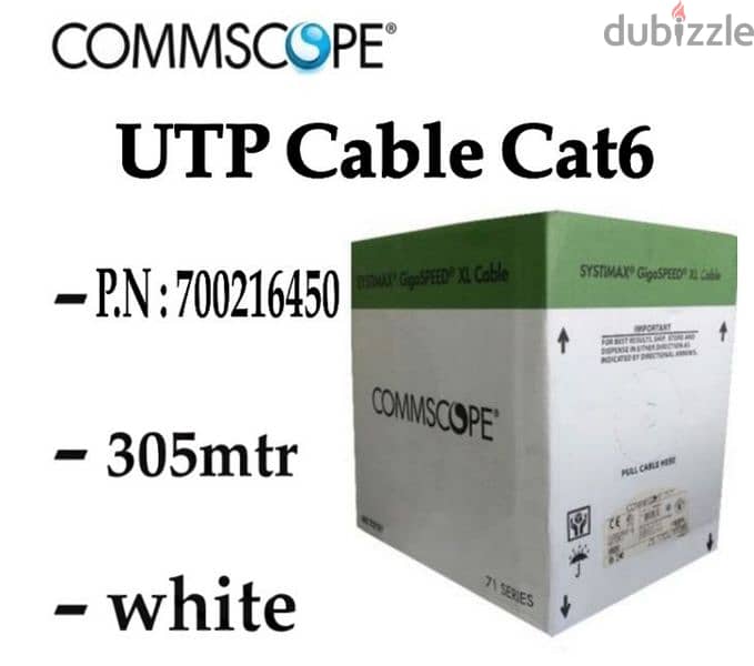 commscope Ethernet cable cat6 USA 305m 3