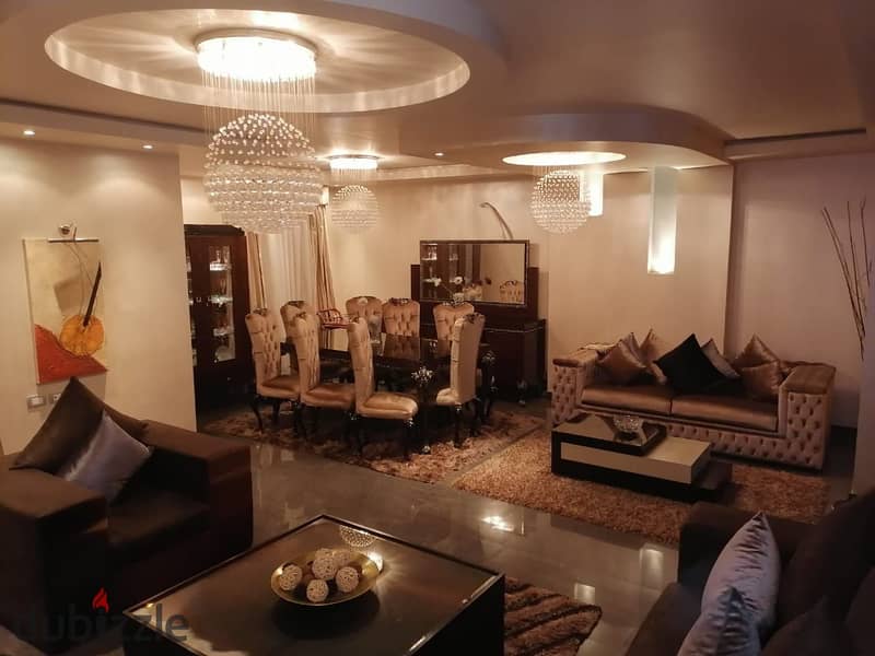 Furnished apartment for rent in Al Yasmine, 4 villas in the First Settlement 4