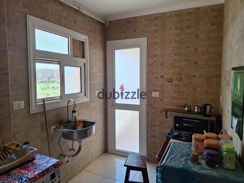 For sale in Madinaty, 96 sqm b7, view of the torrent stream - special finishes  Fourth floor - nautical express  Two rooms, 2 bathrooms, and a two-pie 4