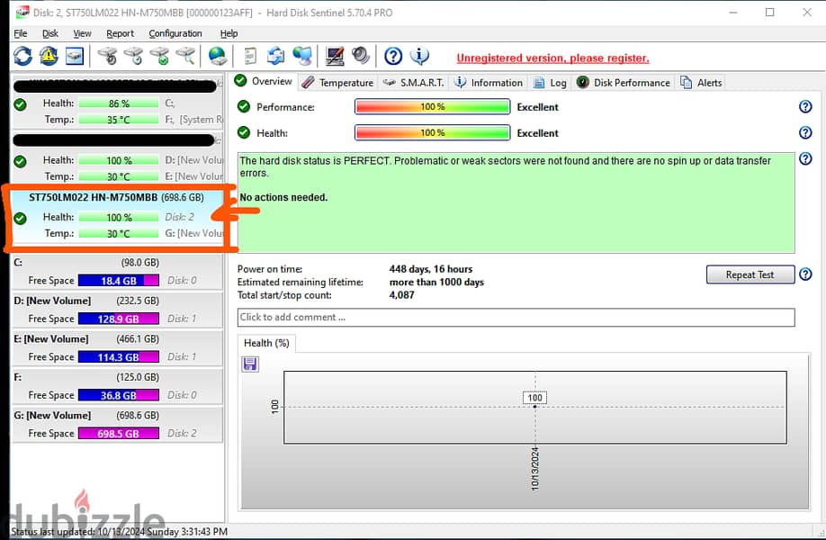 هارديسك لابتوب / Laptop HDD 750gb 2