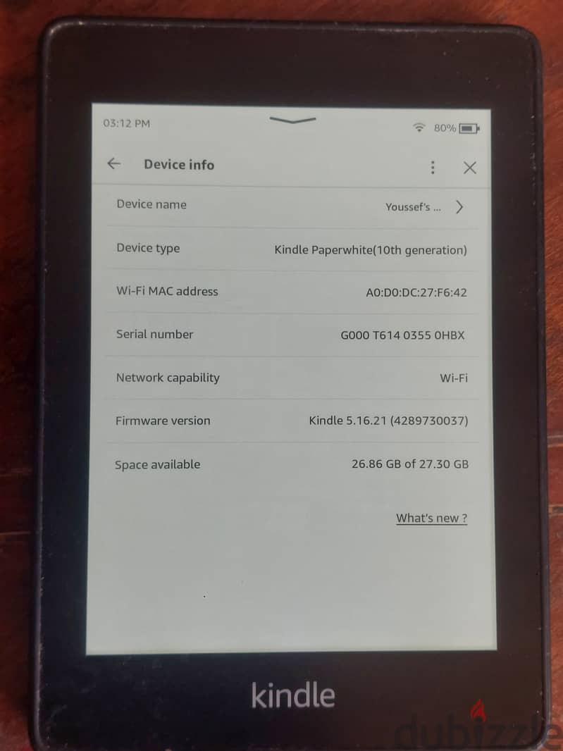 Kindle Paperwhite (10th generation) 32GB - كيندل 0