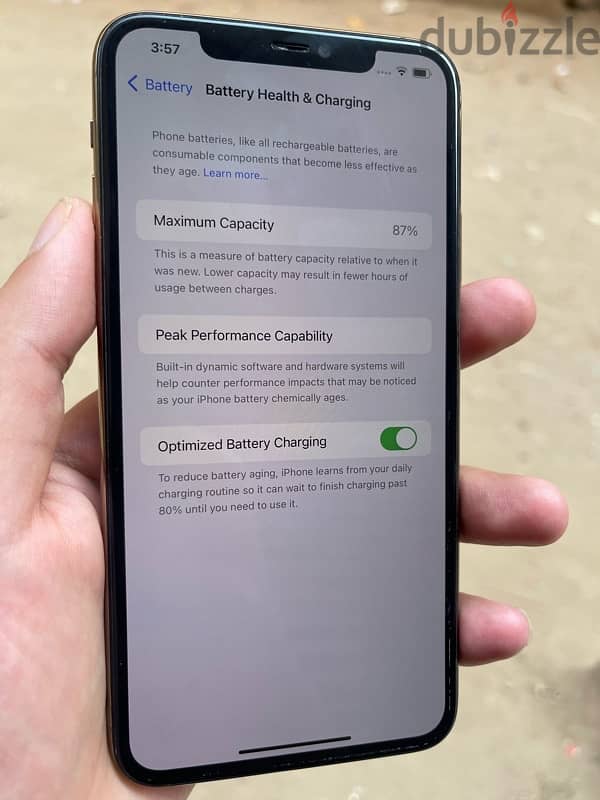 iphone 11 pro max 256 giga battery87% 2