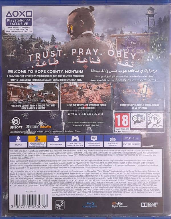 FAR CRY5  ( PS4 )  اسطوانات بلاي ستيشن 1