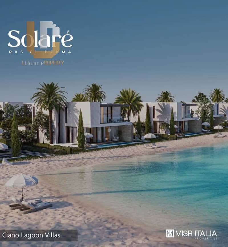 Cahlet for Sale Fully Finished Pool View Installments Resale Solarie Misr Italia North Coast 1