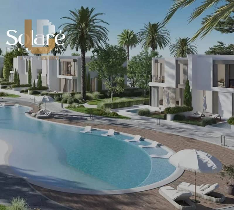 Cahlet for Sale Fully Finished Pool View Installments Resale Solarie Misr Italia North Coast 5